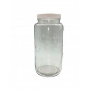 33-1/2 oz Clear Economy Jar Assembled w/70-400 Poly Vinyl Lined Cap (12/cs)