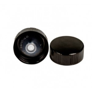 38-400 BLACK PHENOLIC POLY CONE LINED CAP  (ea)