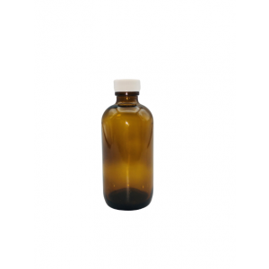 05-4BRT241 // 4oz Amber Boston Round Assembled w/22-400 PTFE Lined Cap (24/cs)