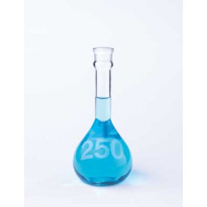 100mL Volumetric Flask, Heavy Duty, Wide Mouth, Clear Glass , NO Stopper (6/cs)