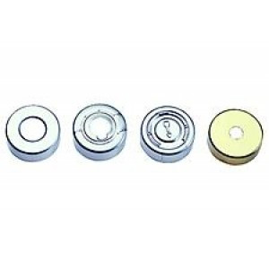 Empty 20mm Aluminum Crimp Seal with 10mm Open Hole (100/pk)