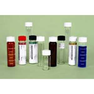 Preserved-40ml Clear VOA Vial Black Bonded T/S Septa Cap 10ml P&T Methanol w/ Tare Weight, Certified  (72cs)