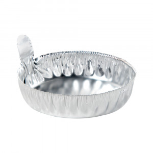 Aluminum Dish, 57mm, 1.3g (60mL), Crimped Side with Tab, 100/Pack, 10 Packs/Unit