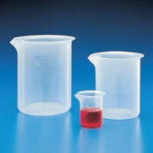 Beaker, PP, Molded Graduations, 500mL, 12/Unit