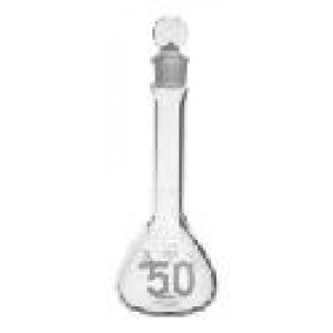 10mL Volumetric Flask, Heavy Duty, Wide Mouth, Clear, Glass (6/pk)