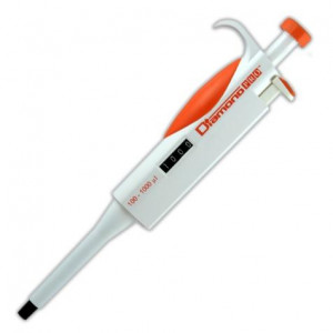 Pipette, Diamond PRO, Adjustable Volume, 100 - 1000uL, Orange