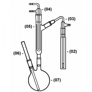 Flask, 1000mL, 24/40 Center & 19/38 Side, for Cyanide Distillation Kit (Kontes� Style) (ea)