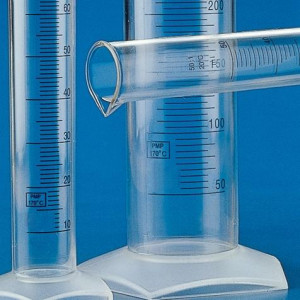 Graduated Cylinder, PMP (TPX), Printed Graduations, 50mL, 30/Unit