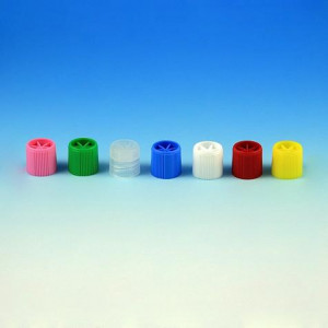 Screw Cap with Silicone Washer for Sample Tubes with External Threads (#'s: 6030-6059), Gray, 1000/Unit