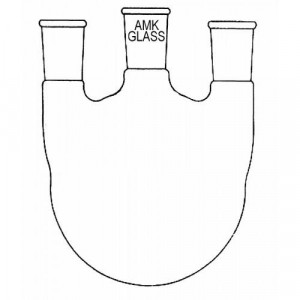 Round Bottom Flask, 1000mL, 3-Neck, Vertical, 34/45 Center, 24/40 Sides (ea)