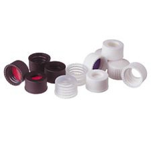 Black Open Hole Cap w/13-425 Finish (100/pk)