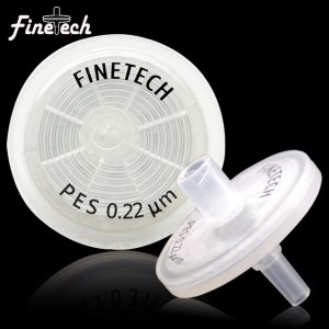PES Syringe Filter, Diameter: 25mm, Pore Size: 0.22um, Hydrophilic, (100pk)