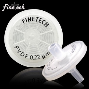PVDF/Glass Syringe Filter, Diameter:25mm,  Pore Size:0.22um, Hydrophilic, (100pk)