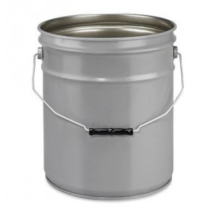 5 Gallon Gray 26 Gauge Unlined Steel Pail