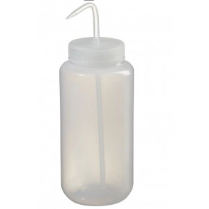 1000mL Wide Mouth LDPE Wash Bottle, 63mm PP Screw Thread Closure (12/cs)