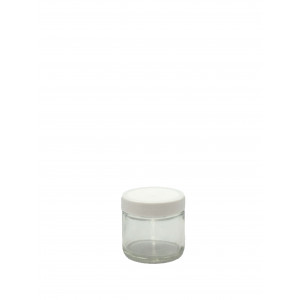 04-2SST241 // 2oz Clear Straight Sided Jar Assembled w/53-400 PTFE Lined Cap (24/cs)