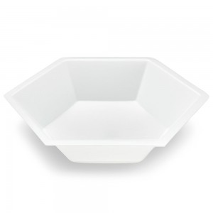 Weighing Boat, Plastic, Hexagonal, Antistatic, PS, White, X-Large, 350mL, 500/Unit