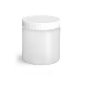 8oz/250mL Natural HDPE Straight Sided Jar,70-400, A1 Certified, Bar Coded, Labeled (24/cs)