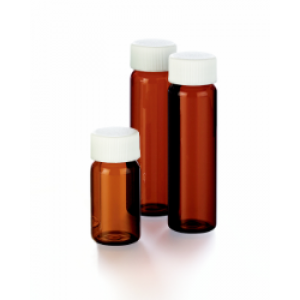 03A-40BTS721 // 40mL Amber VOA Vial Assembled w/24-414 Open Top Bonded T/S Septa Cap (72cs)