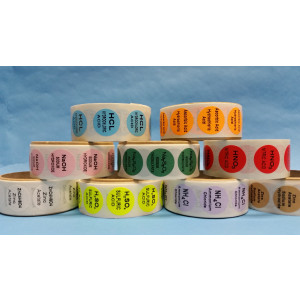 Ammonium Chloride {Lavendar} Color Coded Sample Labels { NH4Cl} (1000/Roll)