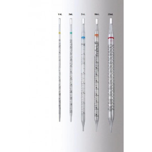 Uniplast Serological Pipette, 10mL, PS, Standard Tip, 297mm, STERILE, Orange Striped, 25/Pack, 10 Packs/Unit