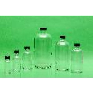 0.5oz Clear Boston Round Assembled w/18-400 PolyCone Cap (540/cs)