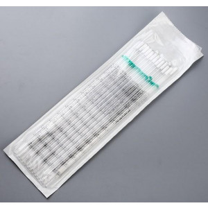 Uniplast Serological Pipette, 2mL, PS, Standard Tip, 270mm, STERILE, Green Striped, 25/Pack, 40 Packs/Unit