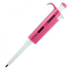 Pipette, Diamond, Adjustable Volume, 0.1 - 2.5uL, Pink