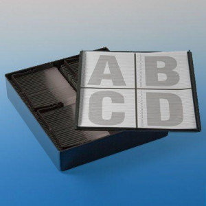 Slide Staining Storage Box, Black Polystyrene, (for up to 4 racks #GS513220)