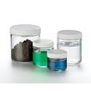 16oz Clear Straight Sided Jar Assembled w/89-400 PTFE Lined Cap {Precleaned} (12/cs)