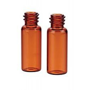 2mL Amber Glass Vial  12x32mm, Flat Base, 8-425 Screw Thread Vial (100/pk)